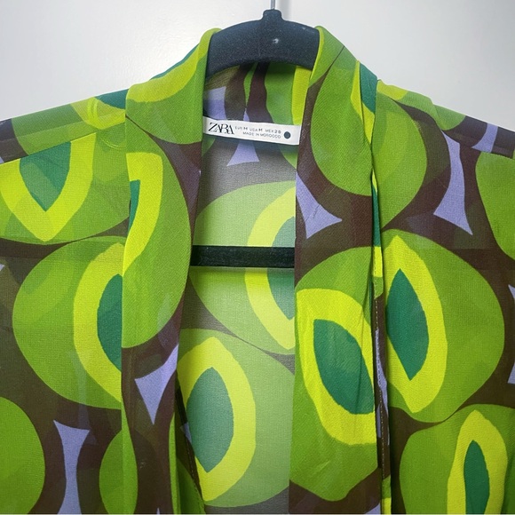 Zara Printed Blouse M - Picture 6 of 6